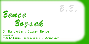 bence bozsek business card